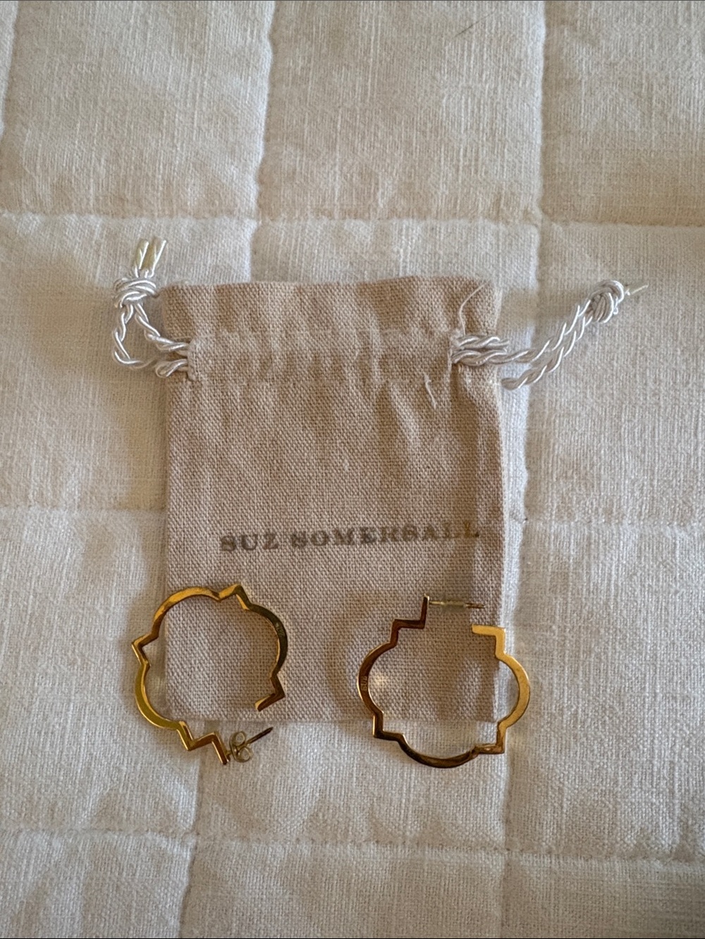 Suz Somersall Floral Outline Hoop Earrings